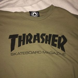 Thrasher olive green T-shirt